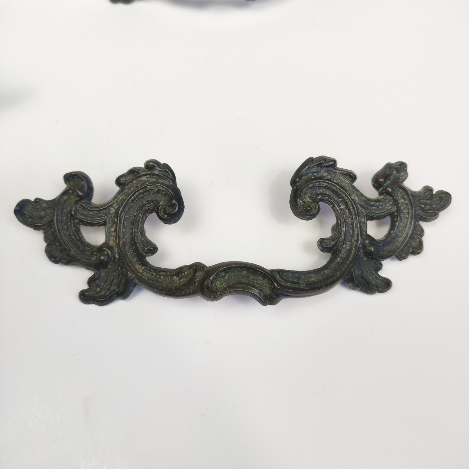 One Early 20th Century French Provincial Keeler Brass Drawer Pull K644 2.75\