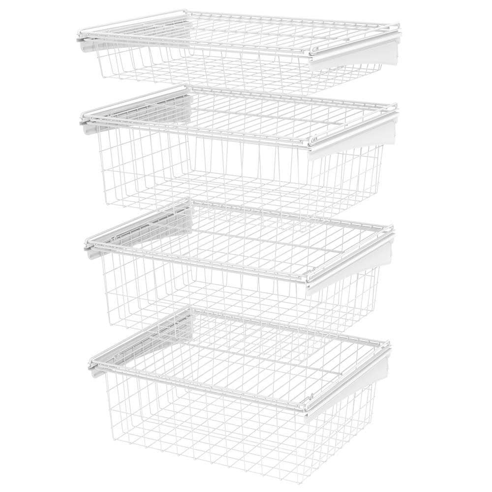 White 4-Drawer Kit Steel Closet System 17 in. D x 21 in. W x 27 in. H ShelfTrack White 4-Drawer Kit Steel Closet System 17 in. D x 21 in. W x 27 in. H ShelfTrack