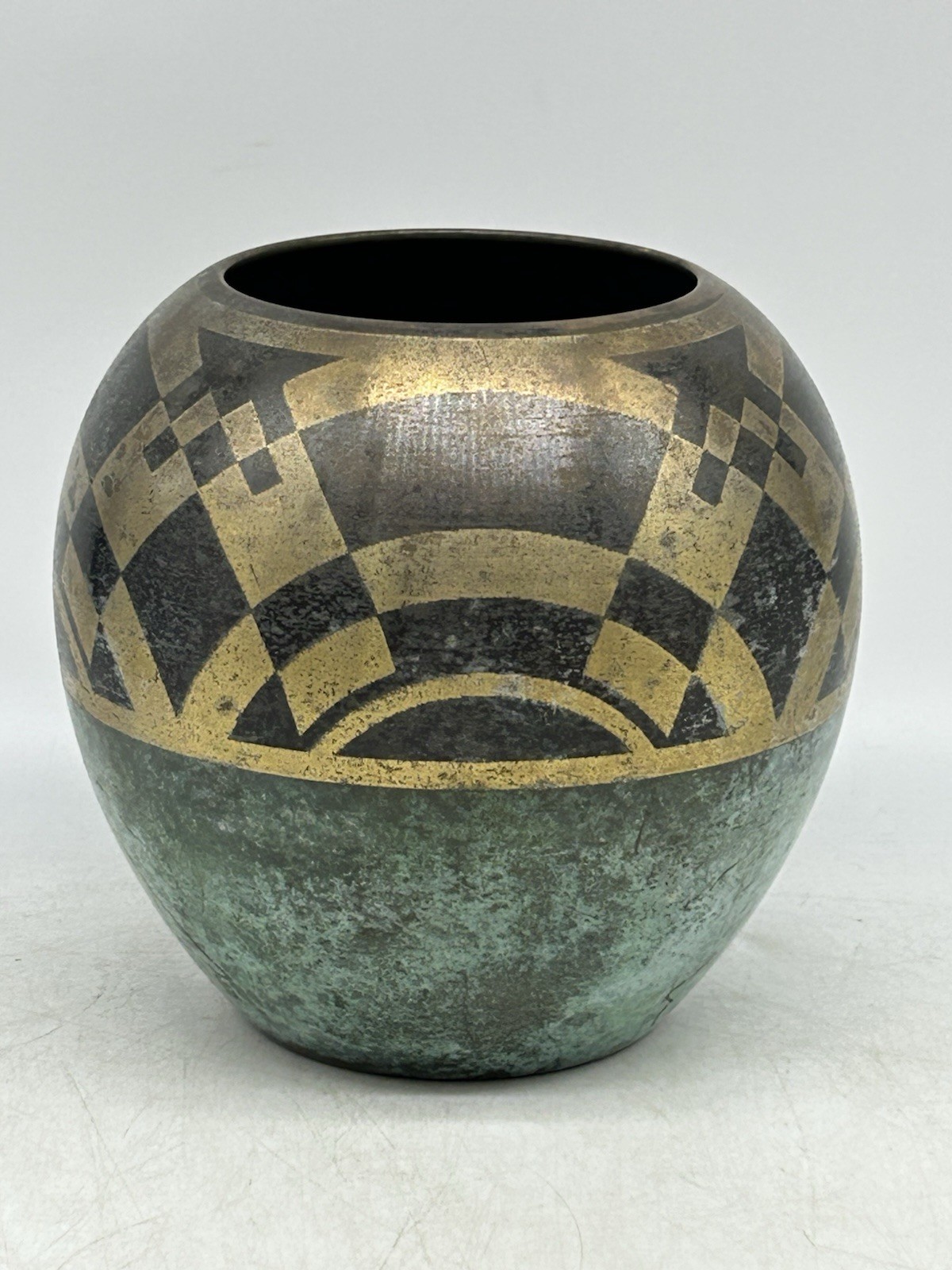 WMF Ikora Paul Haustein School, Brass and Metal, Germany, Geometric, 1930’s