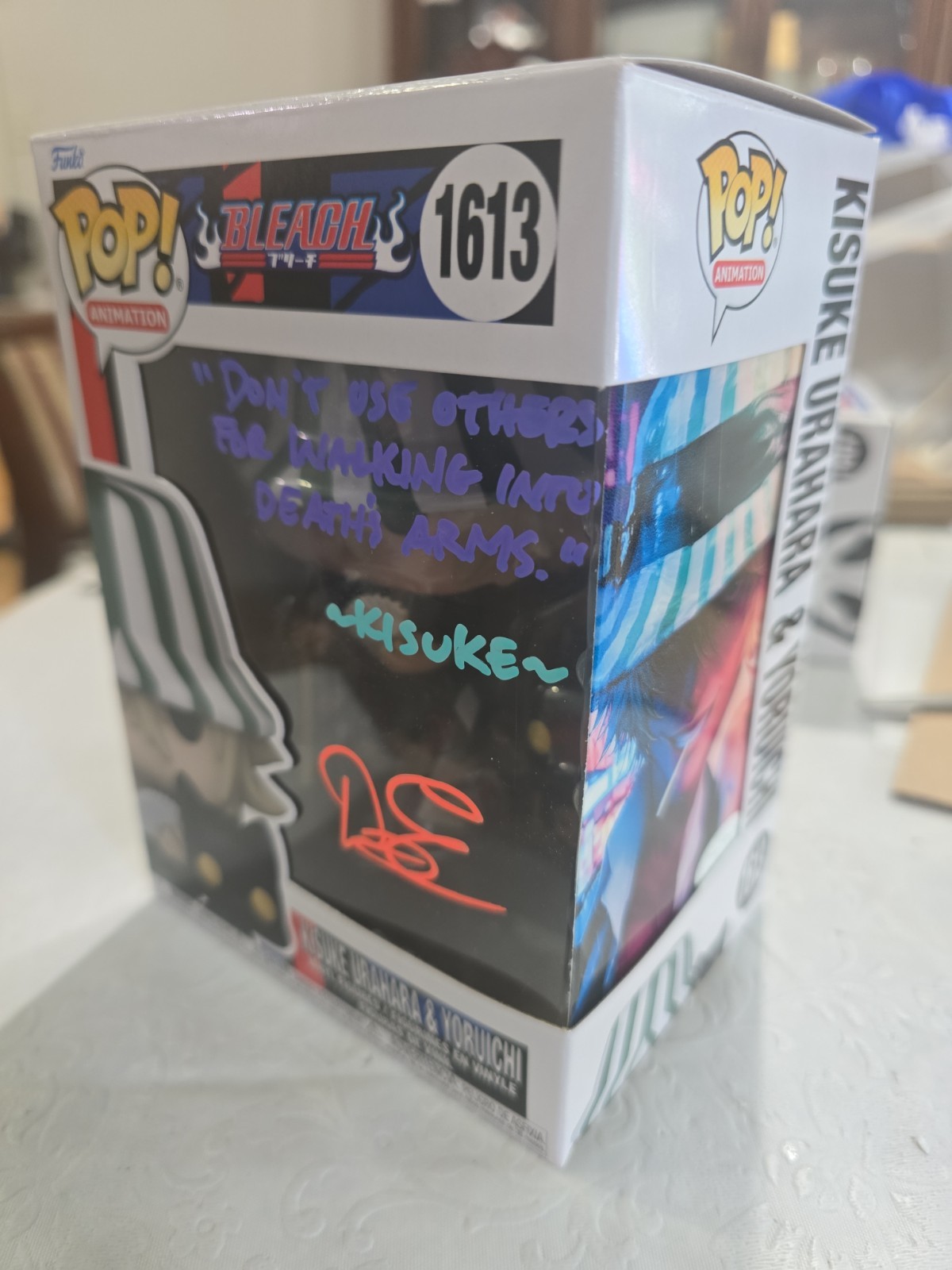 ✨️ Doug Erholtz Funko Pop 1613 With  Signed Custom Art Window Bleach JSA Kisuke