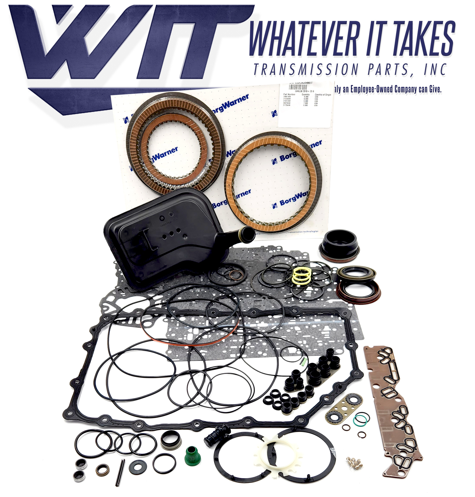 GM 2007-Up 6L90 Transmission Master Rebuild Kit less Steels, Filter Included