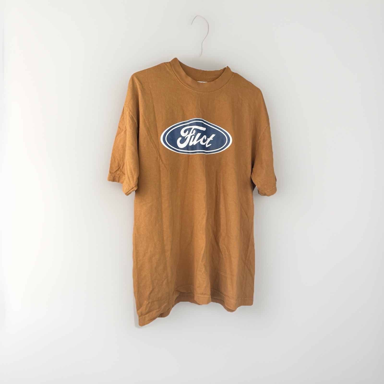 FUCT Oval Ford Parody Shirt Bronze Brass Size L  Graphic Tee Short Sleeve