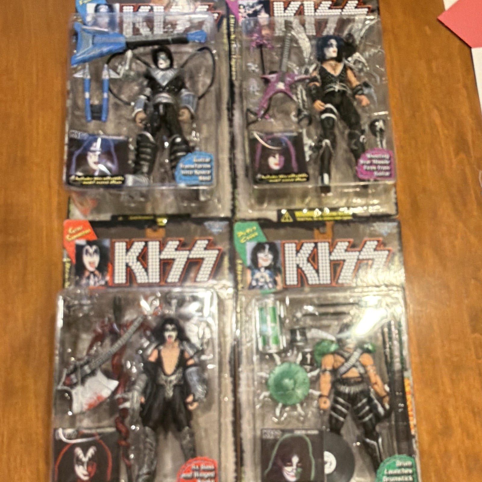 KISS McFarlane Toys Action Figures Lot of 4 w/ Accessories Gene Peter Ace Paul