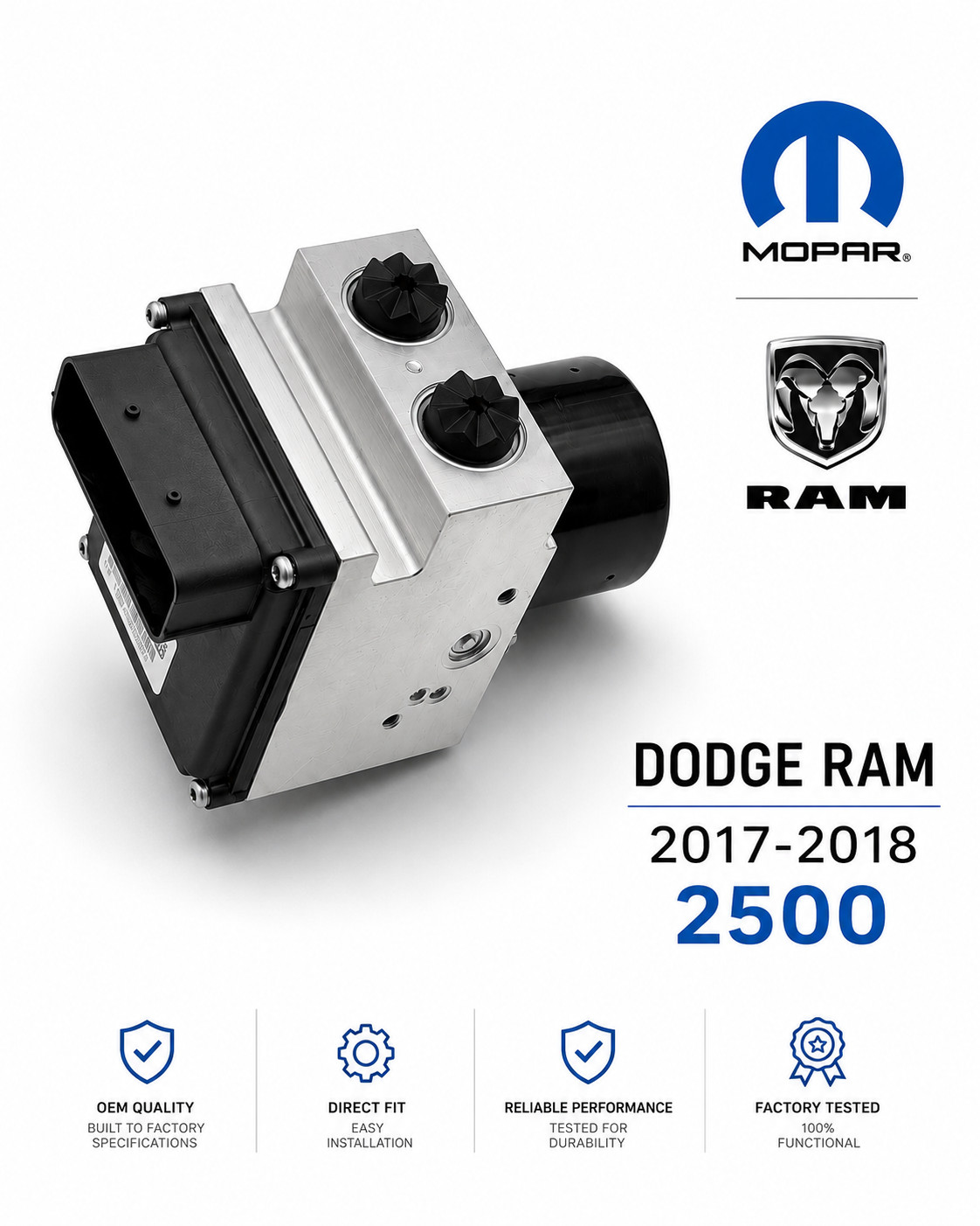68347098AC Genuine Mopar RAM 2500 2017-2018 Abs Anti Lock Module