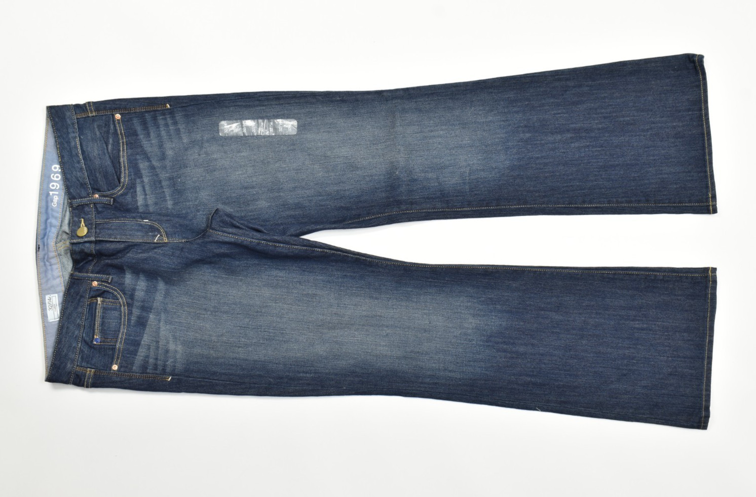 Gap 1969 Women\'s Curvy Flare Jeans Size 32/14R Dark Wash Denim Blue Cotton NEW