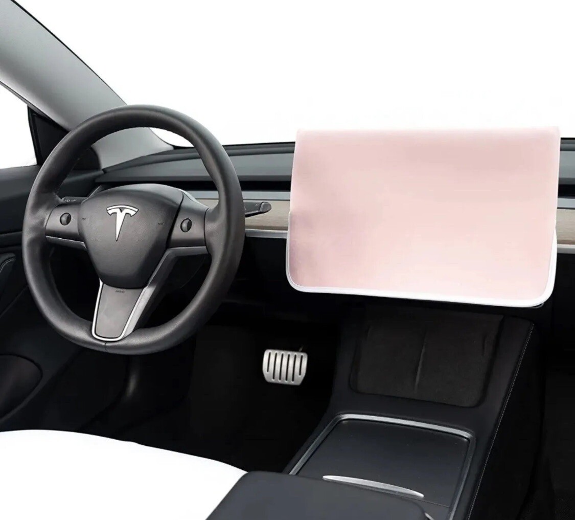 Pink EVNV Model 3 Tesla Screen Protector Cover For UV and Scratch Protection New
