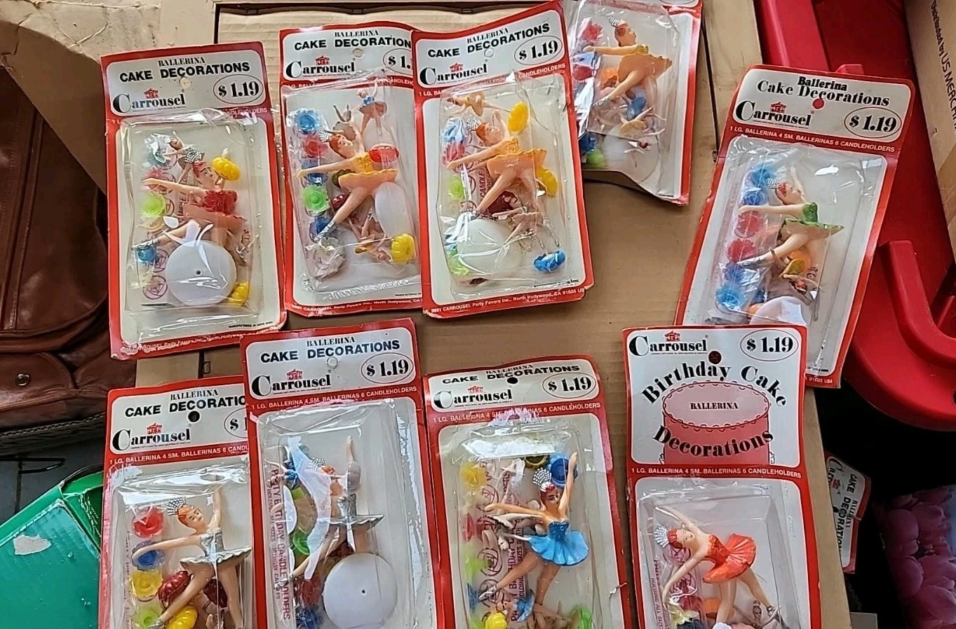 Vintage 1970s  Cake Topper Candle Holder Ballerinas NOS