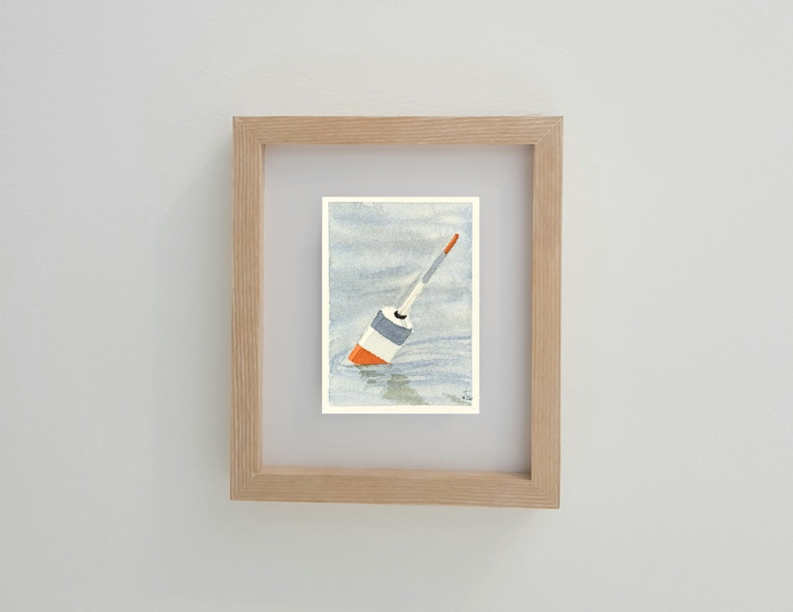 Bobbin\' Along ACEO Original Watercolor Painting 2.5 X 3.5