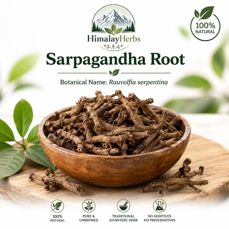 Whole Dried Sarpagandha Root | Indian Snakeroot, Rauvolfia Serpentina (Ayurvedic Whole Dried Sarpagandha Root | Indian Snakeroot, Rauvolfia Serpentina (Ayurvedic