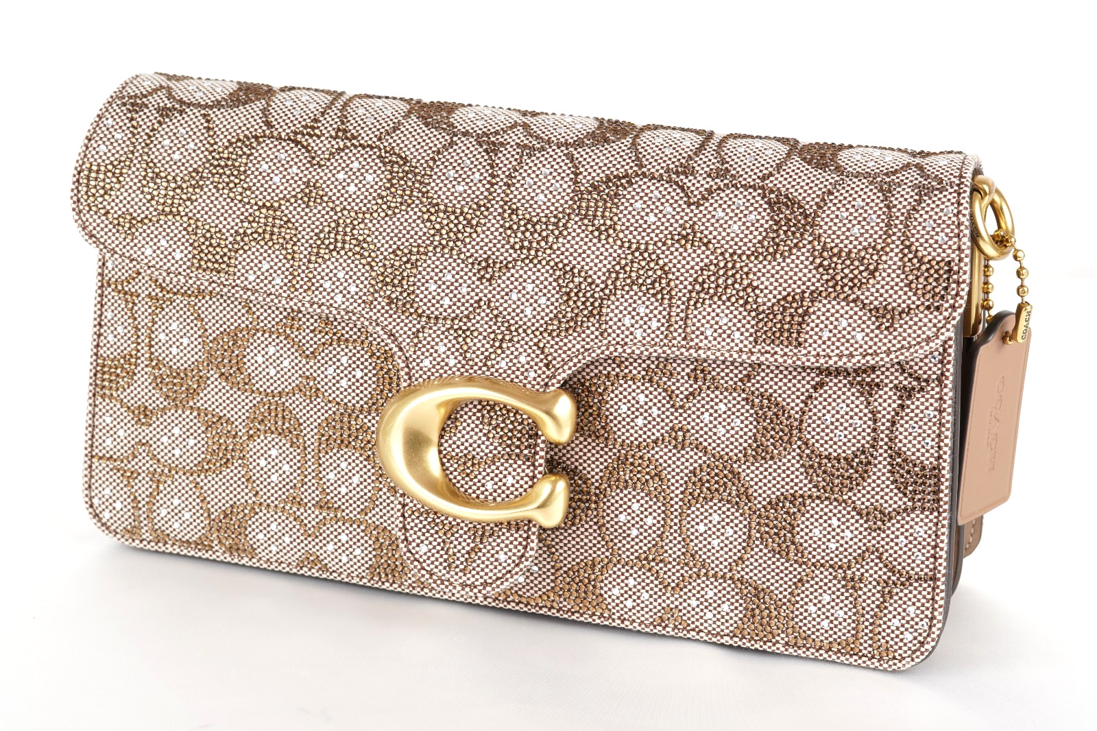 COACH Tabby Shoulder Bag Size 26 Crystal Signature Jacquard Mushroom CDZ34 B4/MS