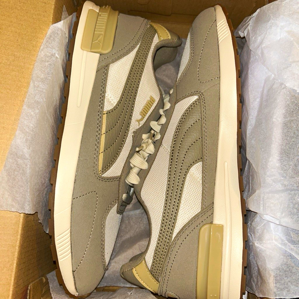 PUMA Graviton SoftFoam+ Mesh Low Top Lace Up Alpine Snow Sand Dune 380738-61 PUMA Graviton SoftFoam+ Mesh Low Top Lace Up Alpine Snow Sand Dune 380738-61