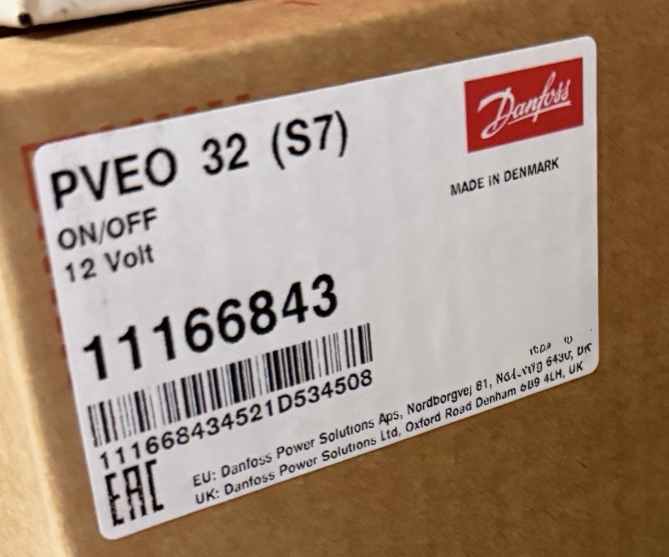 Danfoss 11166843 PVEO electronic actuator for PVEO32 S7 12 V Deutsch connector Danfoss 11166843 PVEO electronic actuator for PVEO32 S7 12 V Deutsch connector