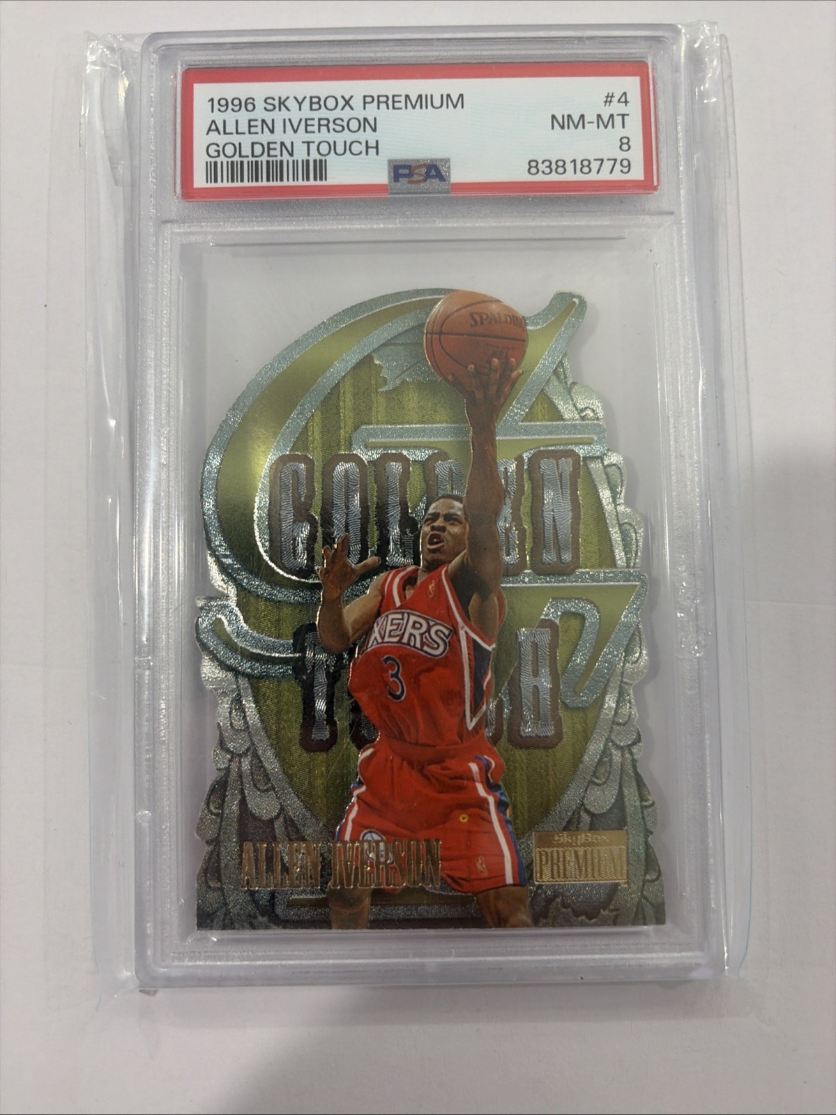 1996-97 Skybox Premium - Golden Touch Allen Iverson #4 (RC)