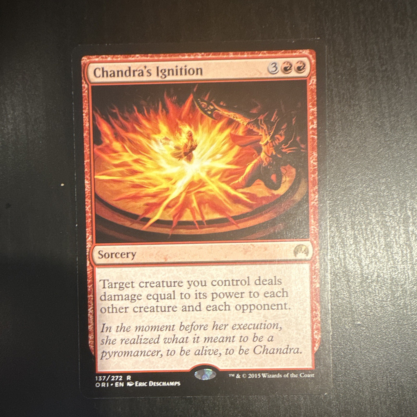 Wizards of the Coast Chandra's Ignition ORI Rare Regular 137/272 EN 2015 MTG NM