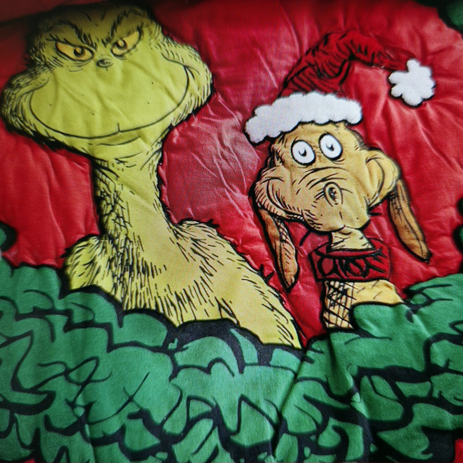 Pottery Barn Dr. Seuss\'s The Grinch Wreath Christmas Comforter  Full Queen New