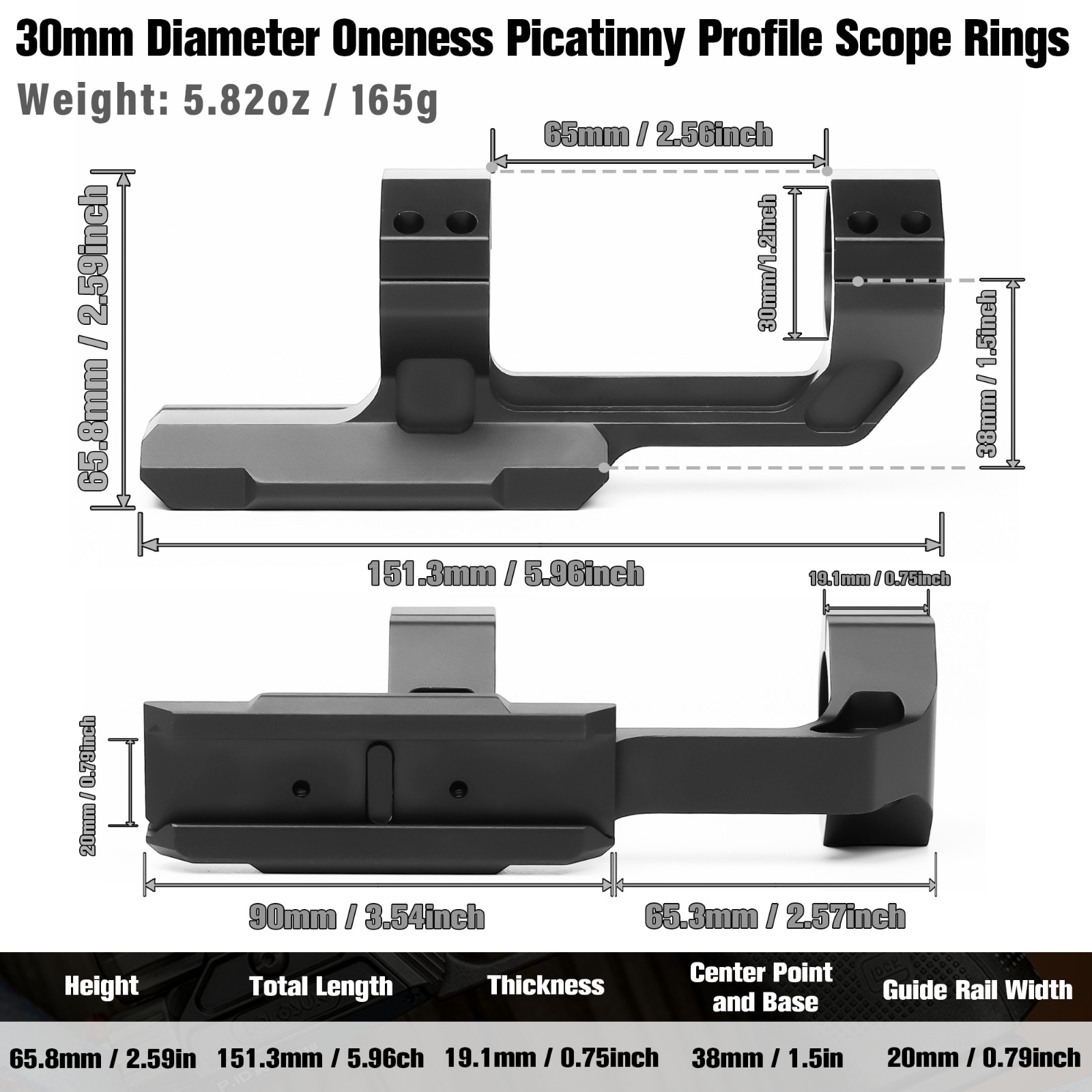 KiTOP 1-8x24mm Tactical LPVO Rifle Scope SFP w/ Mount Illuminated BDC Reticle