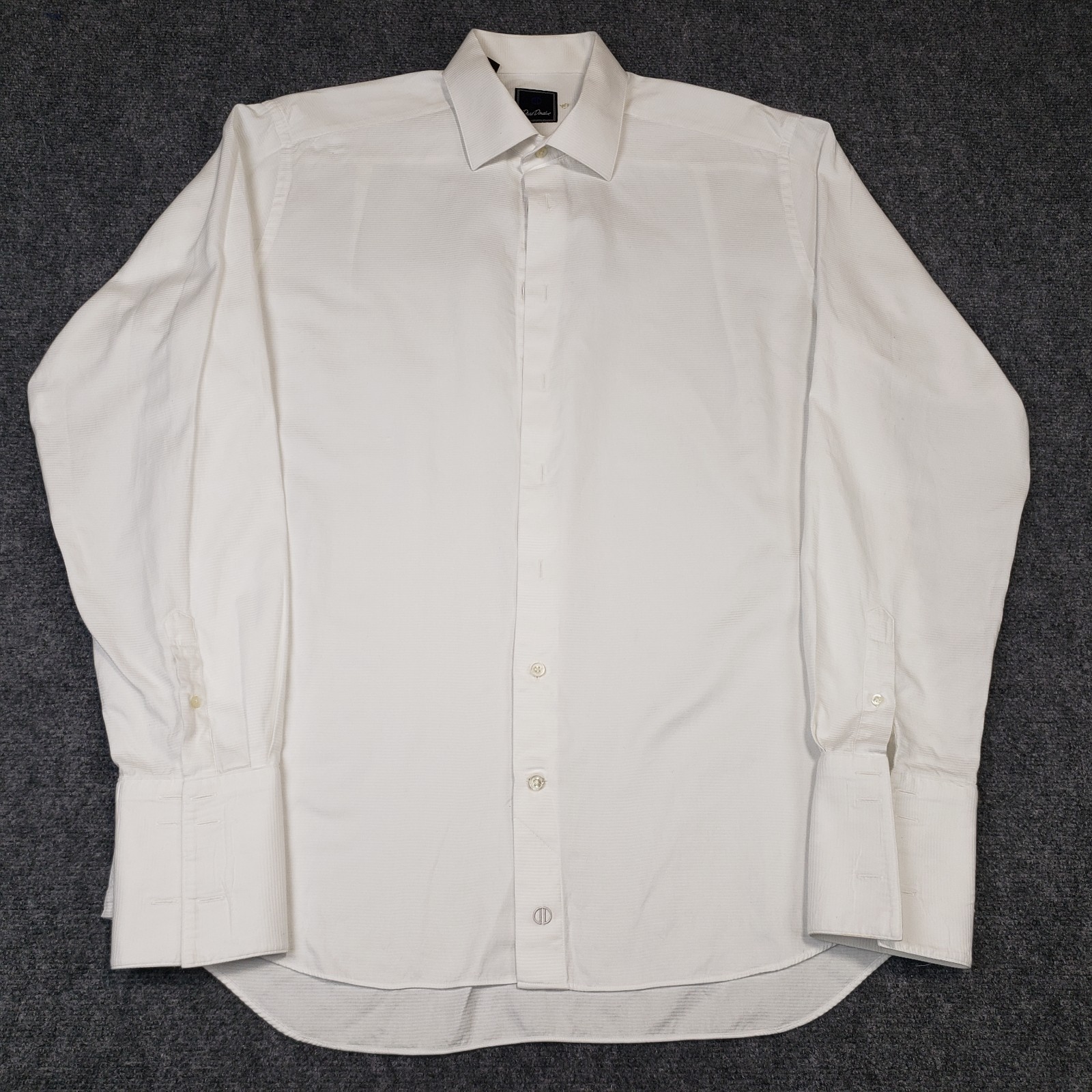 David Donahue French Cuff Dress Stud Front Tuxedo Shirt Mens 17 36/37 Tall White David Donahue French Cuff Dress Stud Front Tuxedo Shirt Mens 17 36/37 Tall White