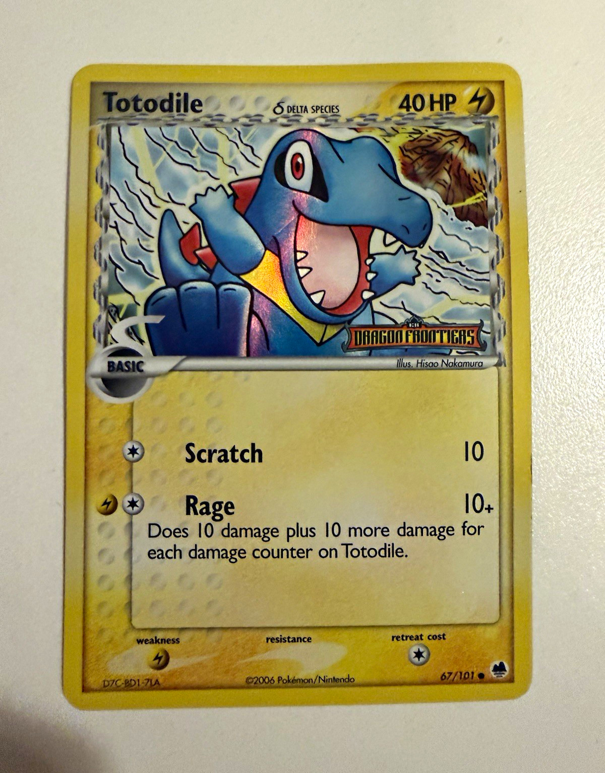 The Pokémon Company Totodile 67/101 EX Dragon Frontiers Reverse Holo English
