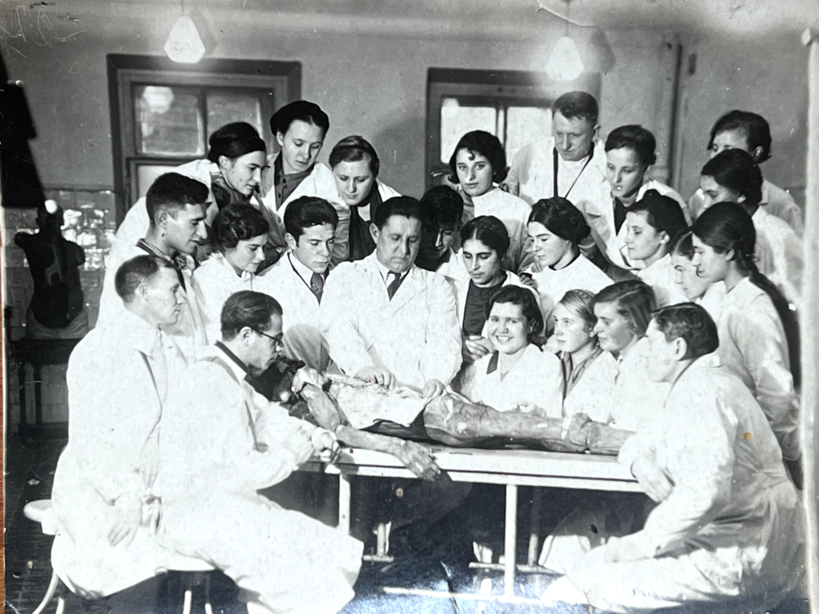 Vintage Original Photograph Medical Students Dissection of Cadaver Post-Mortem