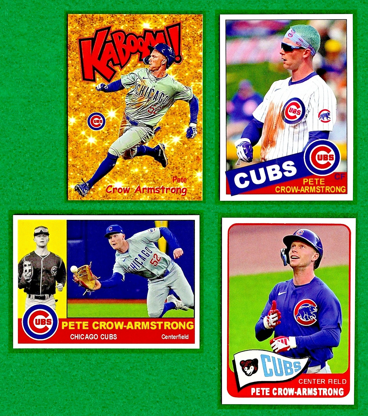 2025 Lot of 4 DDK Design PCA Pete Crow Armstrong Cards Chicago Cubs