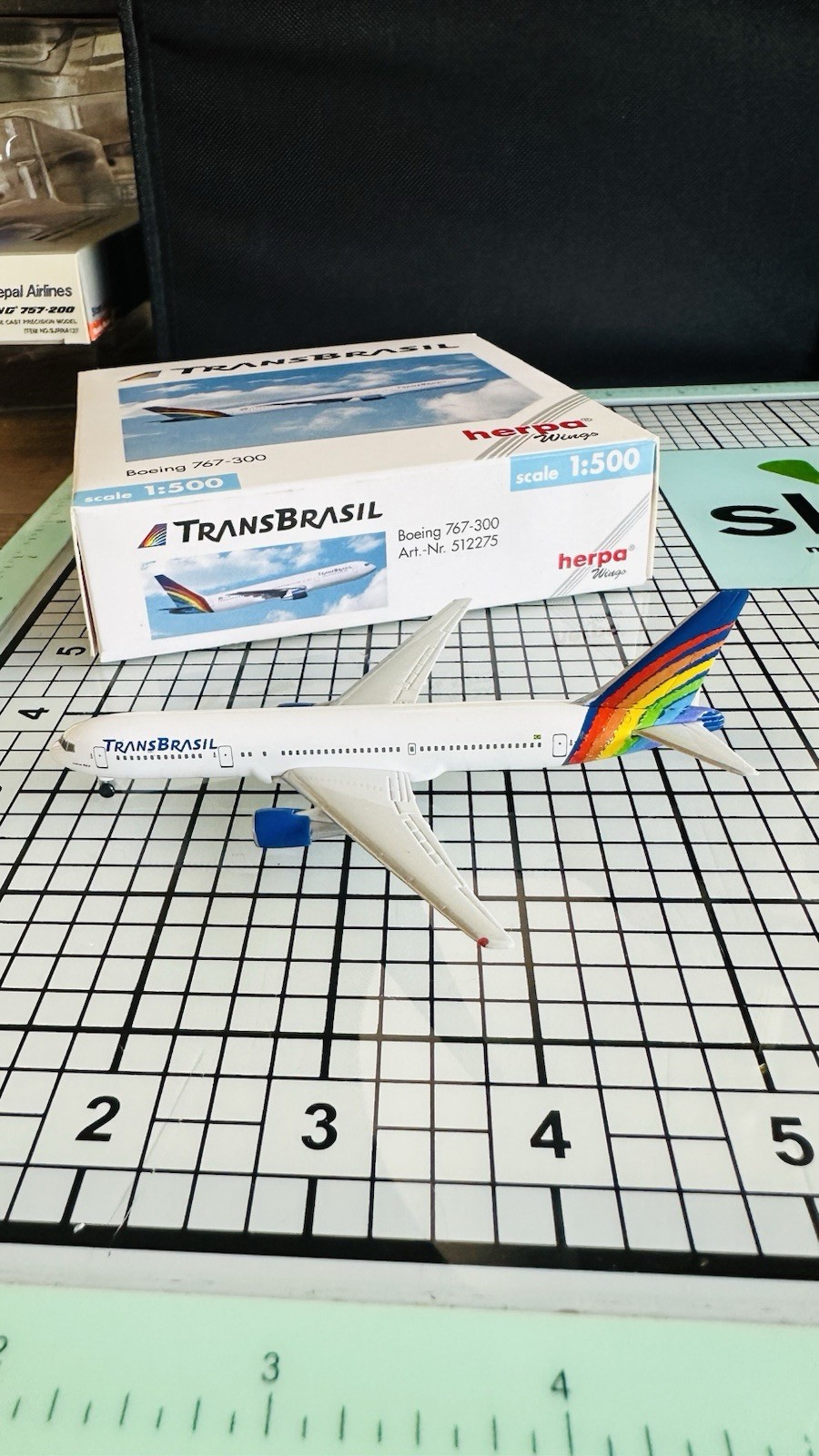 Herpa Wings TransBrasil Boeing 767-300 1:500 Scale Herpa Wings TransBrasil Boeing 767-300 1:500 Scale