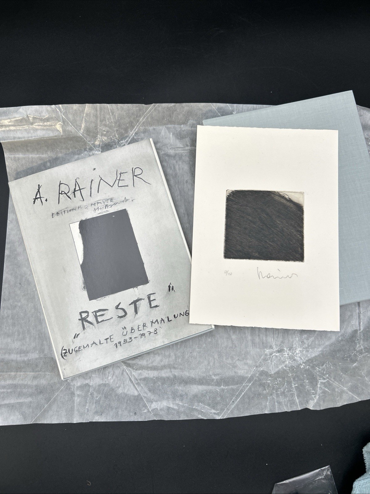 Arnulf Rainer Reste 1978 Book W/Original Signed Etching 38/250 Hard To Find Arnulf Rainer Reste 1978 Book W/Original Signed Etching 38/250 Hard To Find