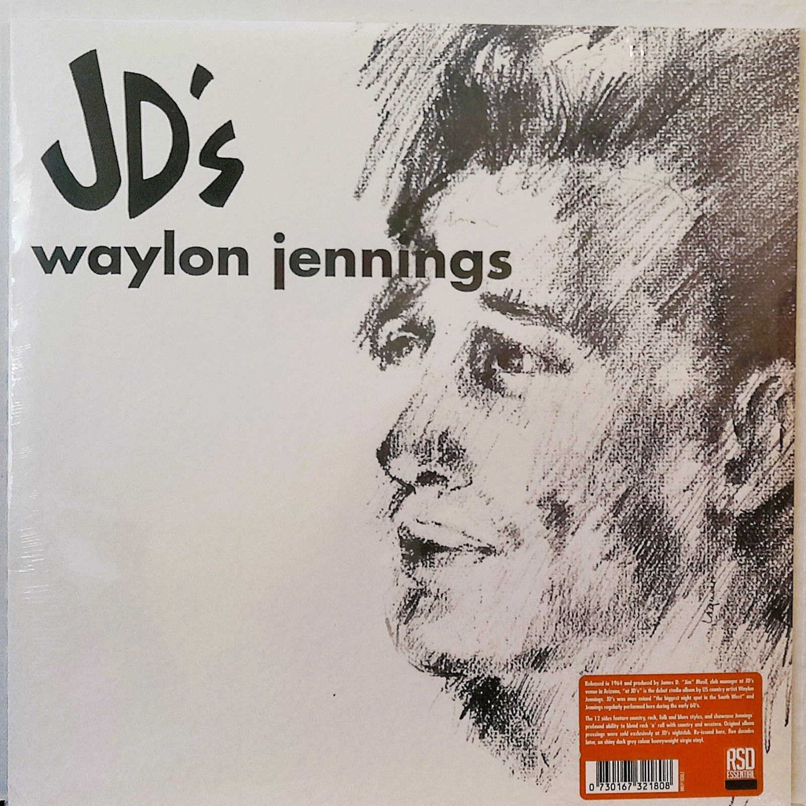 Waylon Jennings – At JD's Sealed Vinyl, LP . Reissue, Dark Grey 2022 Country Waylon Jennings – At JD's Sealed Vinyl, LP . Reissue, Dark Grey 2022 Country