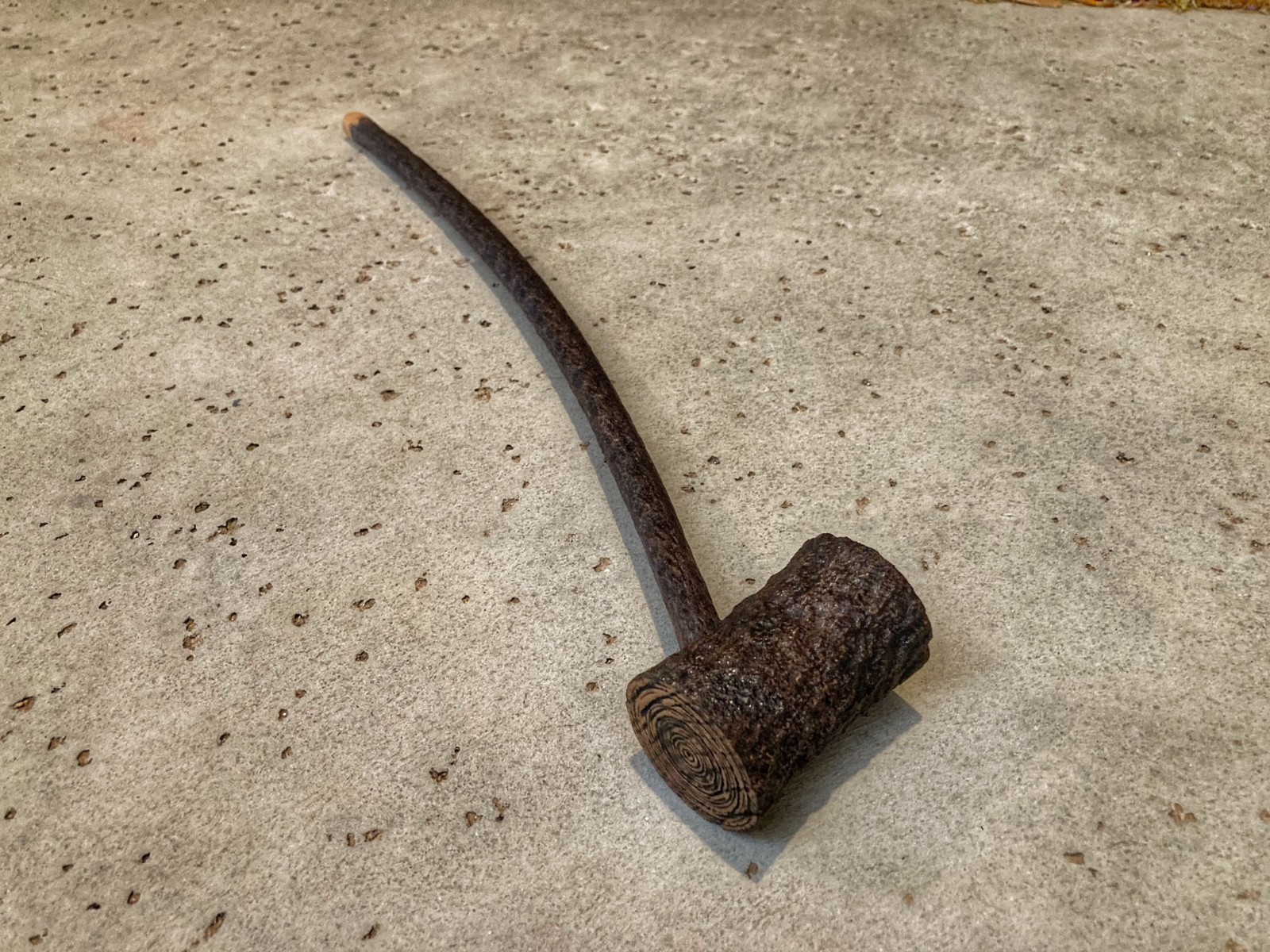 Wizard Stump Smoking Pipe Long Stem Tobacco Churchwarden Rustic Black Natural