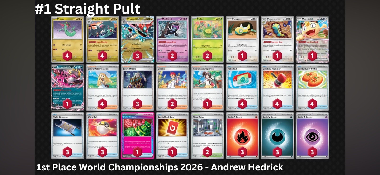 Dragapult Deck - (2026 World Champion) Complete Tournament Legal Ready To Play