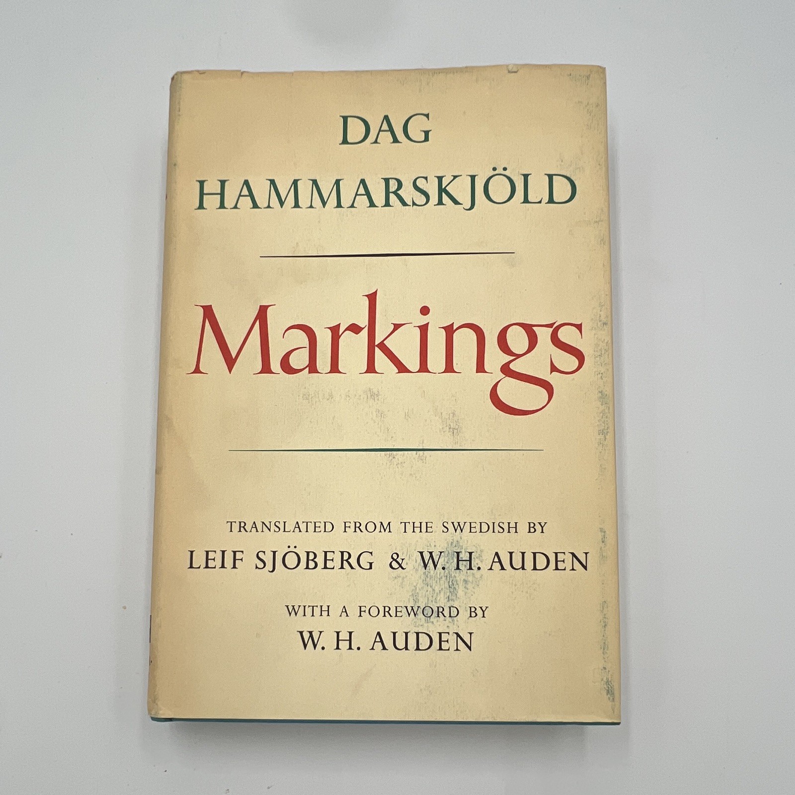 Dag Hammarskjöld Markings Sjöberg Auden Trans. HC Alfred A. Knopf Dust Jacket