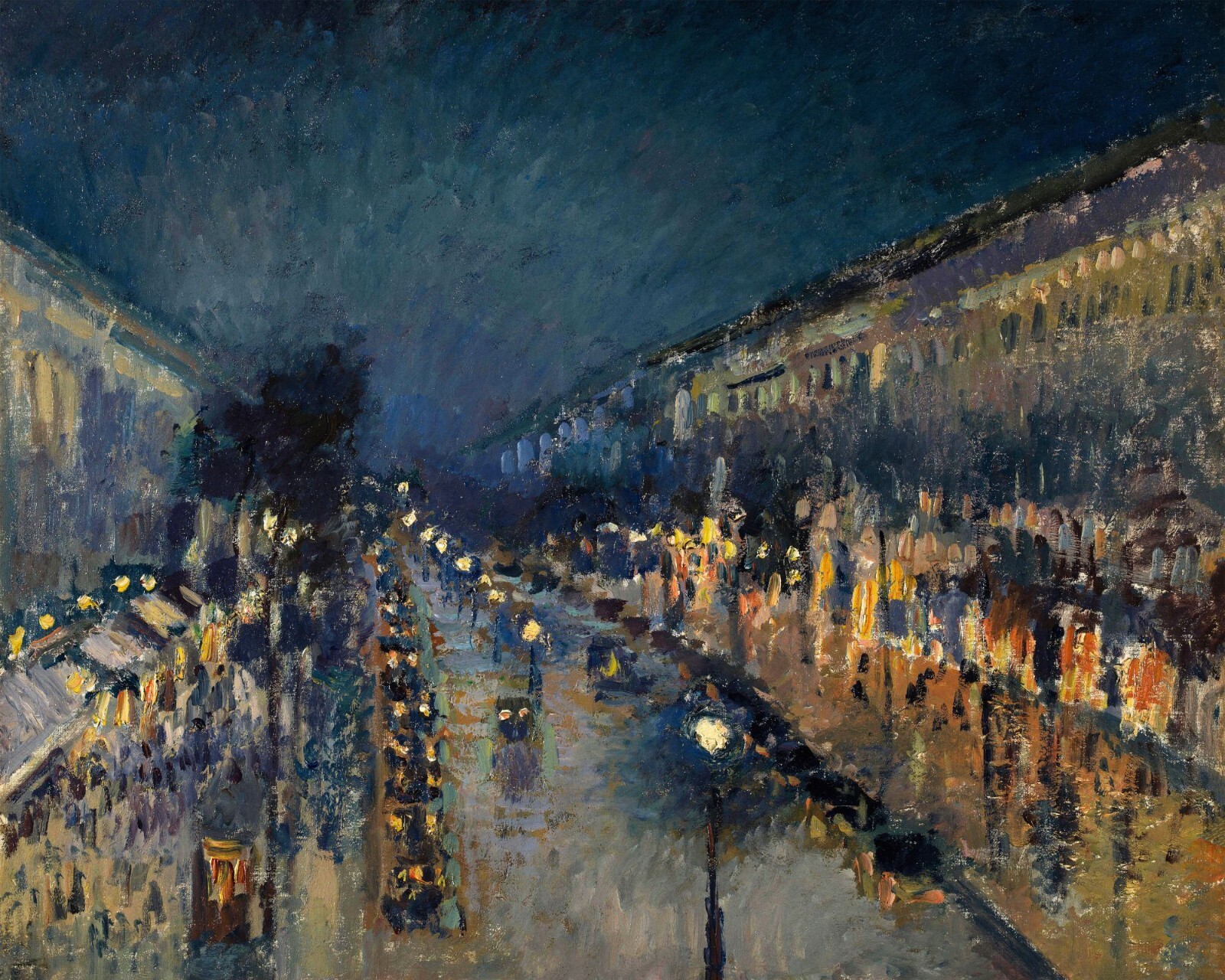 Camille Pissarro Paris Street Painting Vintage Giclee Print on Fine Art Paper
