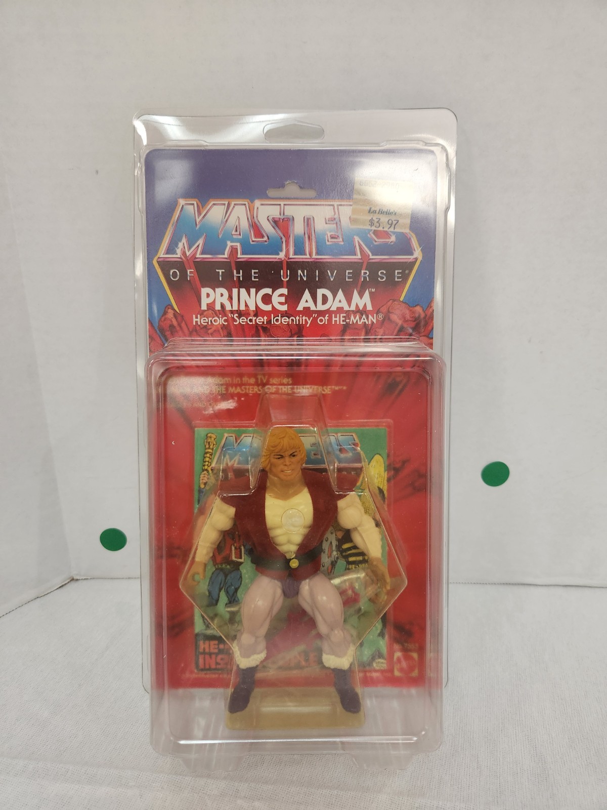 A918 Vintage 1983 Masters of the Universe Prince Adam Figure (Repackaged) Split