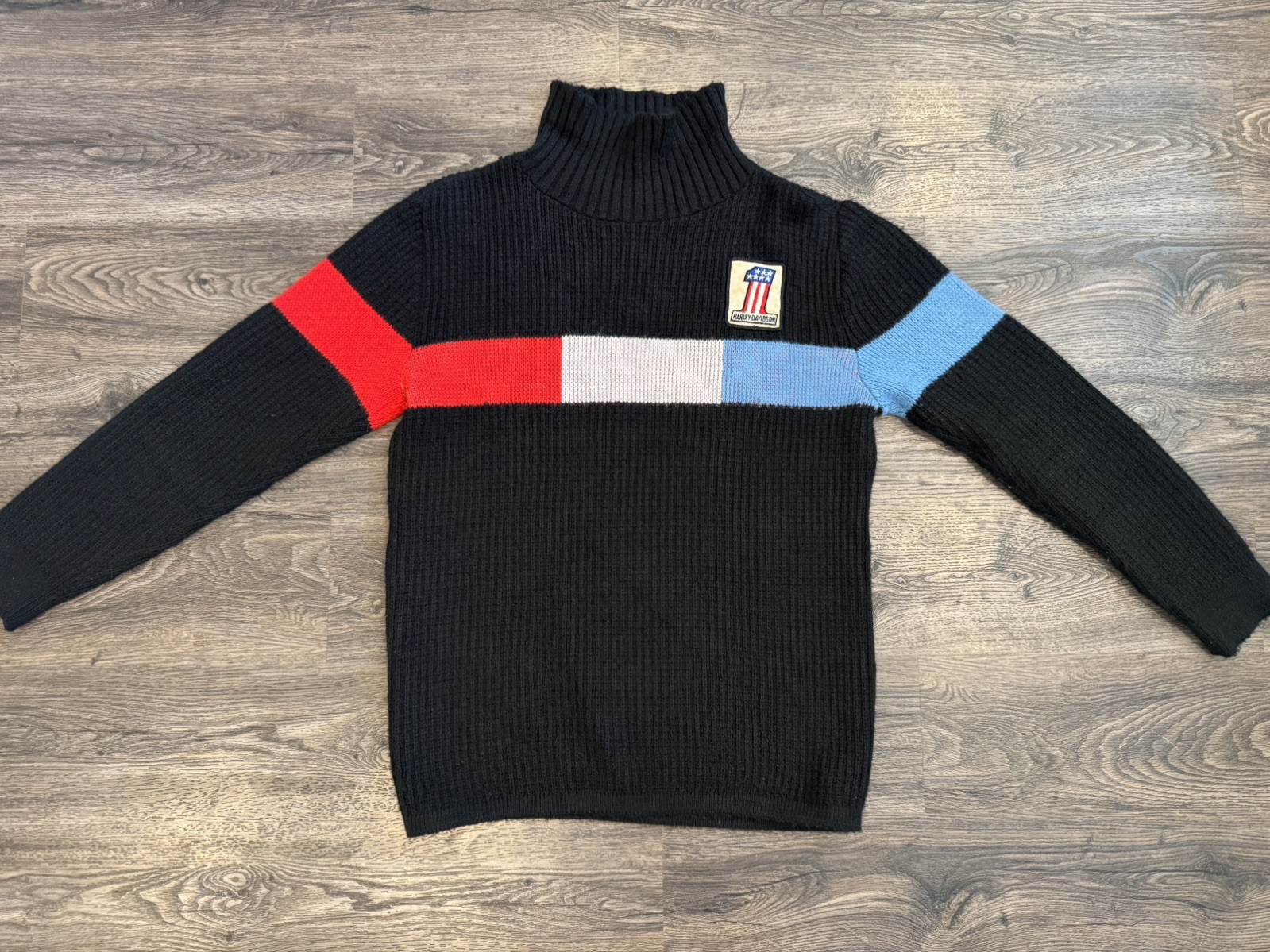 VINTAGE 1970s AMF HARLEY DAVIDSON MOTORCYCLE SWEATER #1 