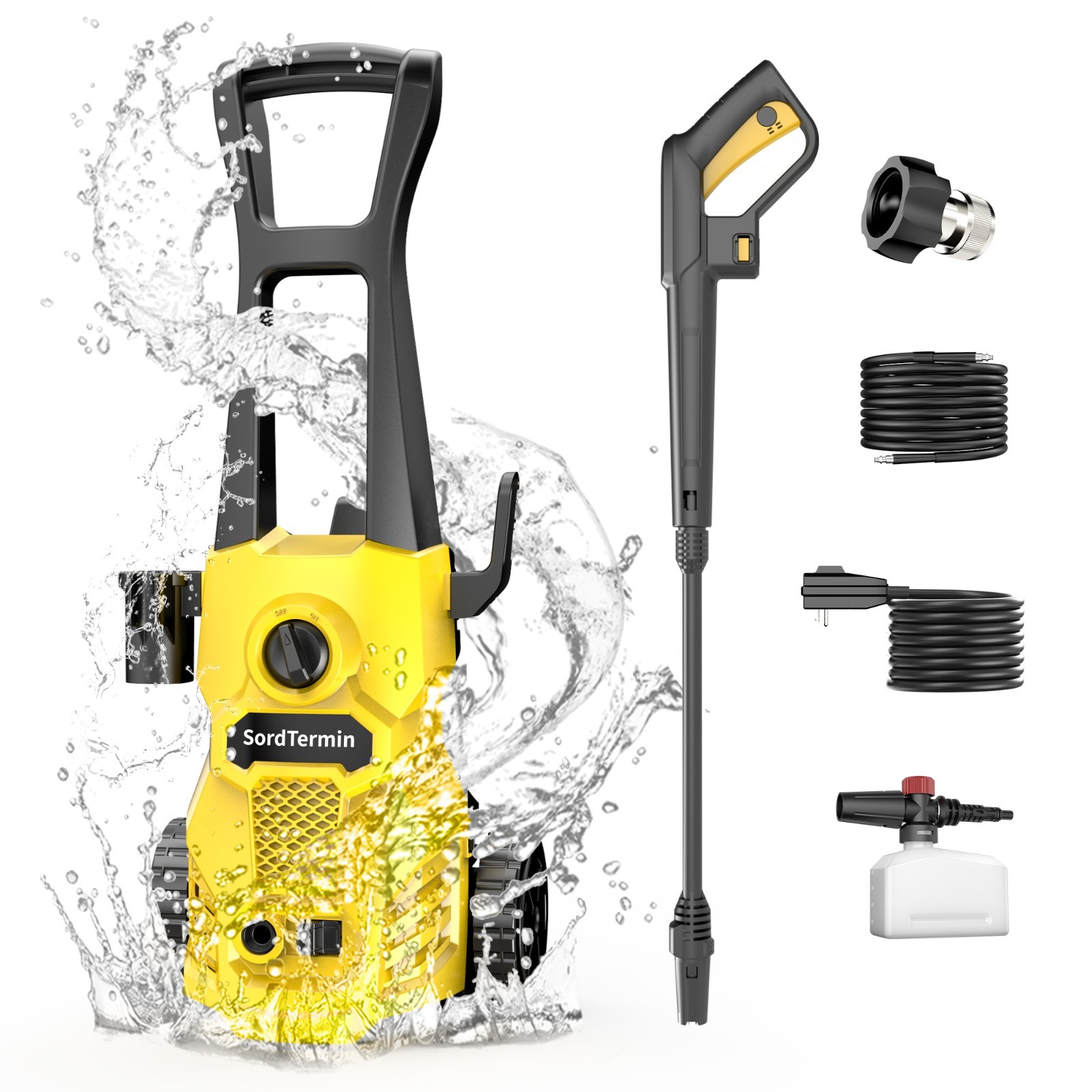 Flybrother Pressure Washer Portable Power Washer 2000 PSI Max 1.6 GPM