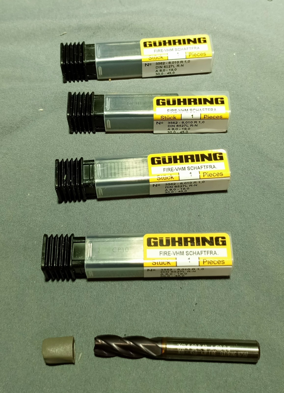 Lot Of 5 Guhring 3562-8,010 R 1,0