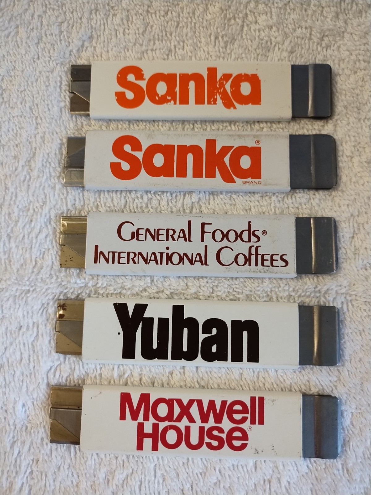 Vintage 6 Advertising Coffee Box Cutters Sanka Yuban Maxwell House Vintage 6 Advertising Coffee Box Cutters Sanka Yuban Maxwell House