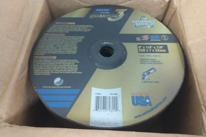 Norton 66253370802 20 Pk 9 In Diameter Type 27 Depressed Center Grinding Wheel