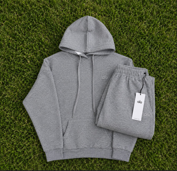 Gray Alo Hoodie & Sweatpants Set Gray Alo Hoodie & Sweatpants Set