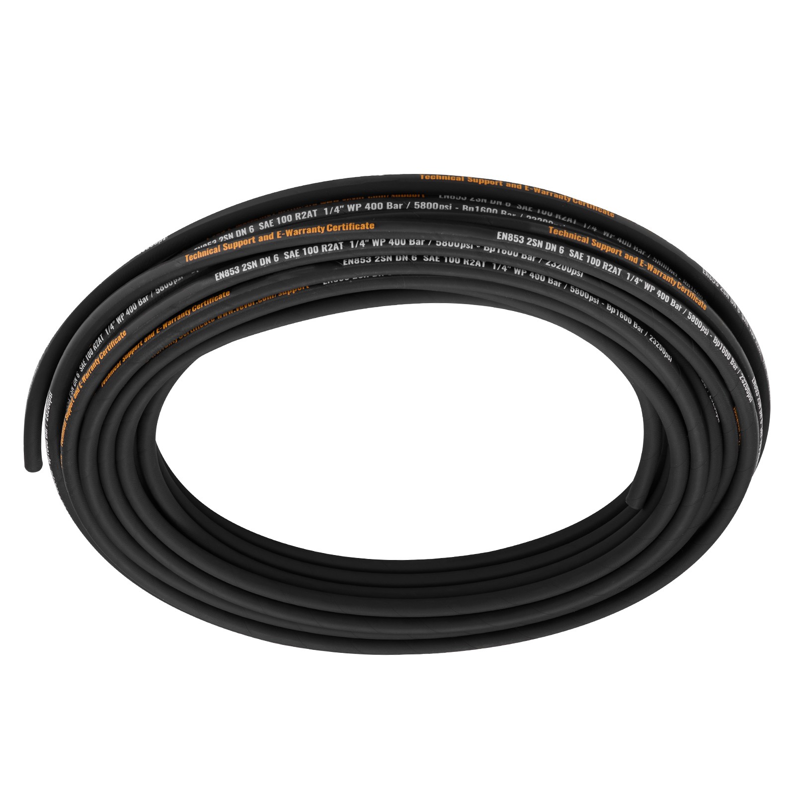 Uimoso Hydraulic Hose 100ft R2 Coiled Hose with 5800 PSI Pressure Capacity Uimoso Hydraulic Hose 100ft R2 Coiled Hose with 5800 PSI Pressure Capacity