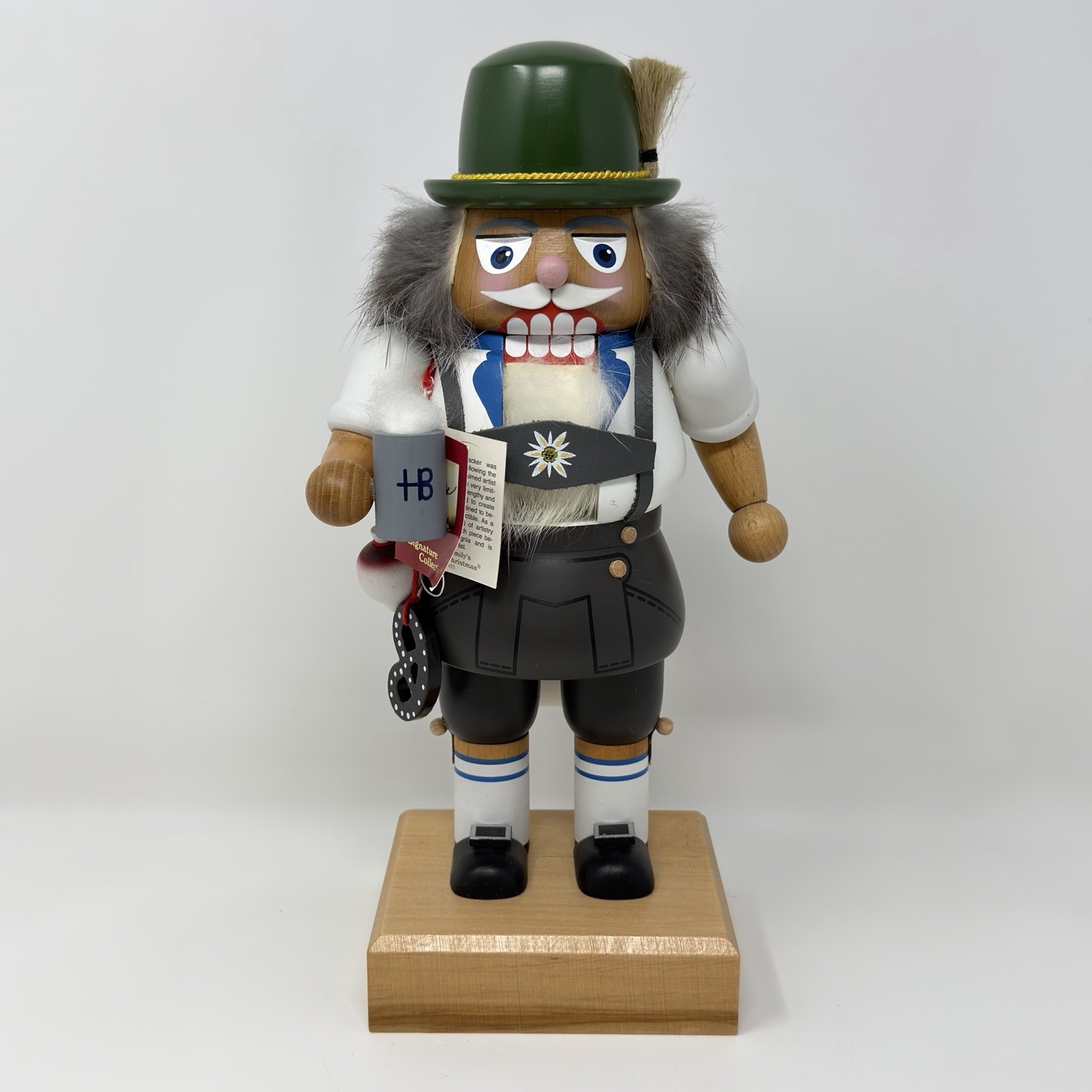 E. M. Merck Old World Christmas Nutcracker Bavarian Octoberfest Germany Signed