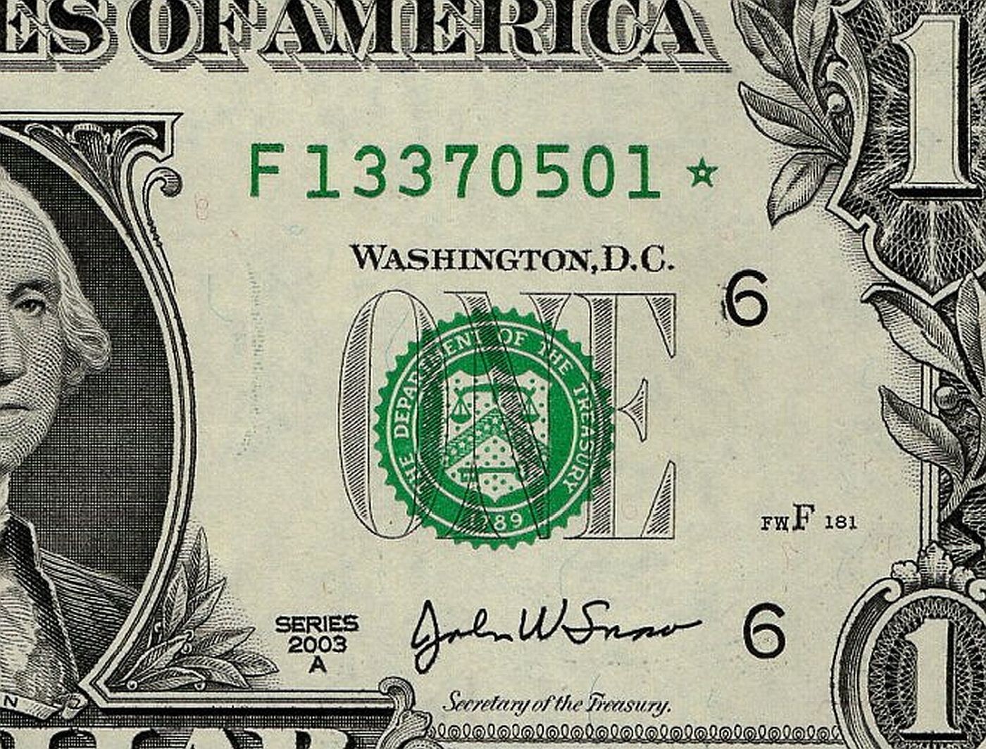 2003a $1 Federal Reserve STAR NOTE Atlanta District Gem Uncirculated