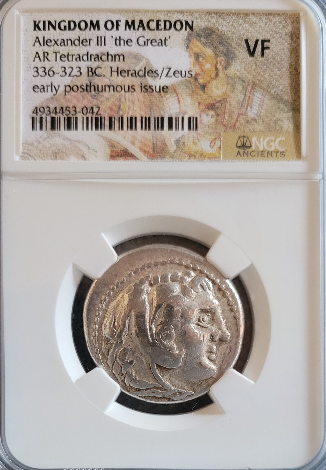 Alexander III the Great AR Tetradrachm NGC VF Ancient Greek Silver Coin Alexander III the Great AR Tetradrachm NGC VF Ancient Greek Silver Coin