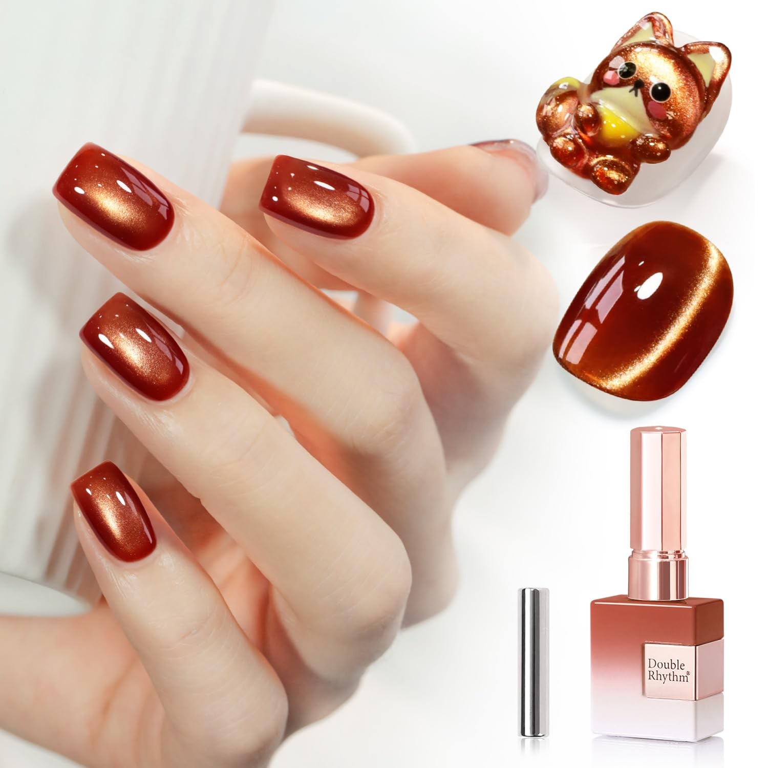 Double Rhythm 0.5 Oz Cat Eye Gel Polish with Magnet Same Color Same Bottle Ho... Double Rhythm 0.5 Oz Cat Eye Gel Polish with Magnet Same Color Same Bottle Ho...