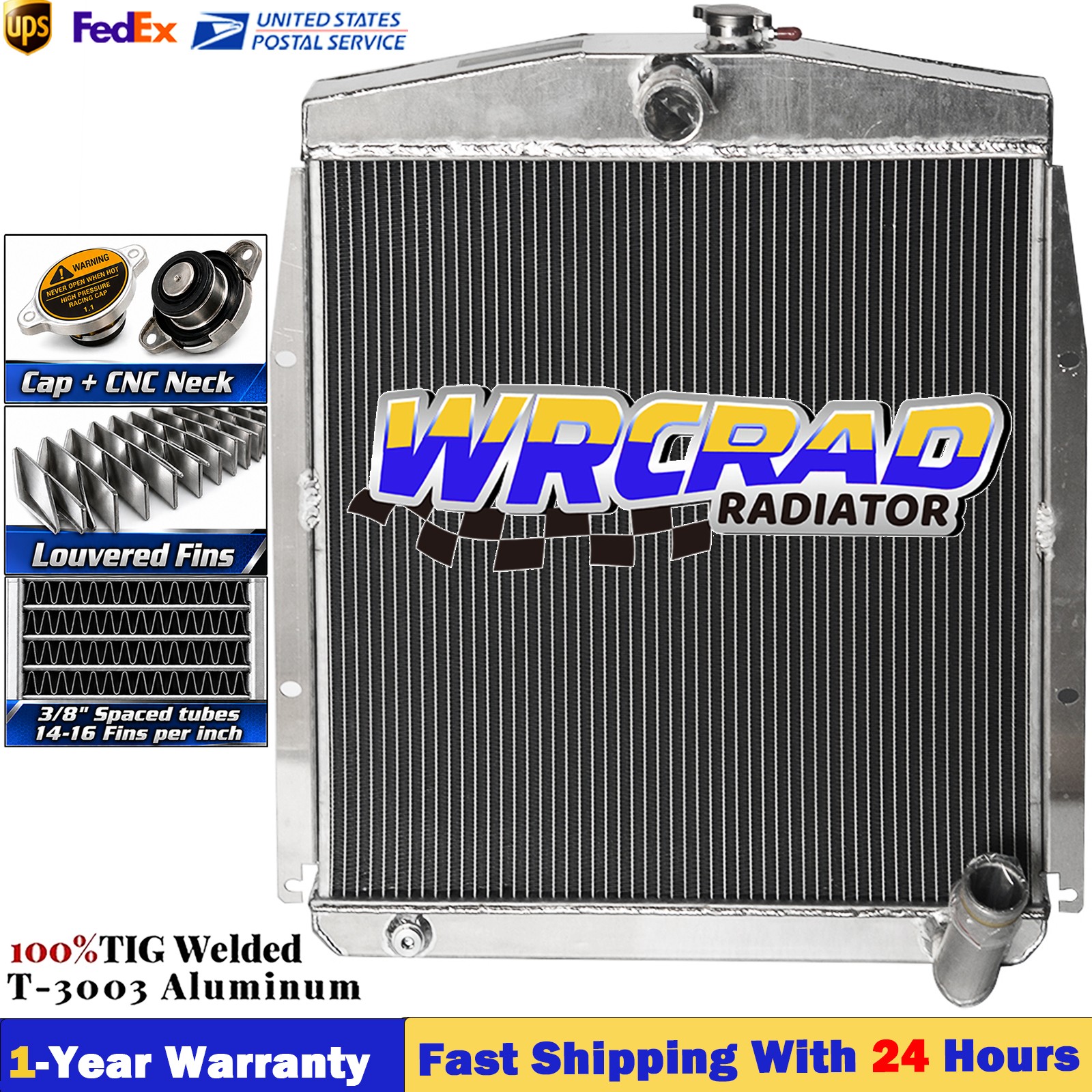 Radiator for 1949-1952 Pontiac Streamliner ,Silver Streak / 1949-1954 Chieftain