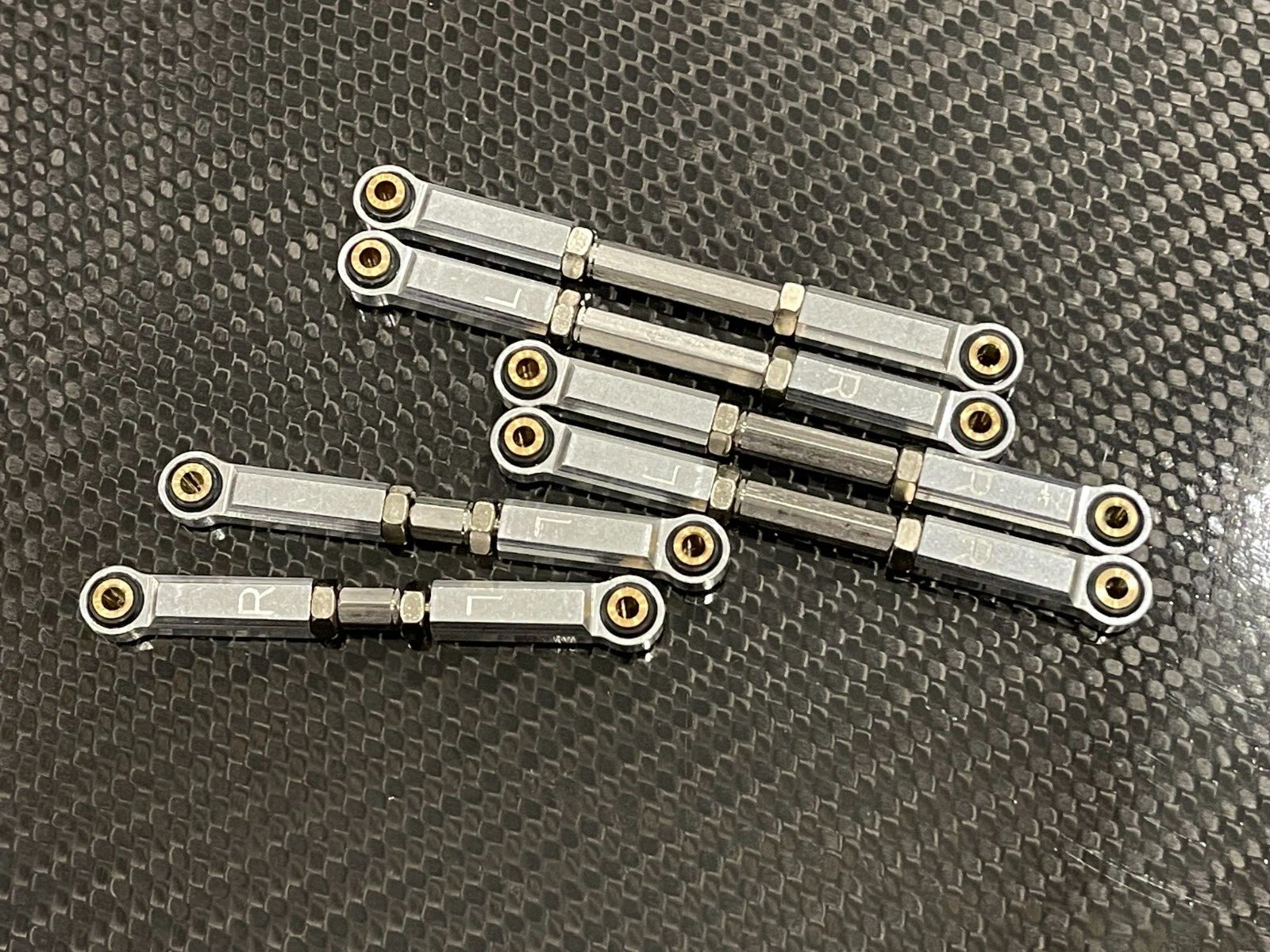 6pcs Aluminum Steering & Suspension Link Set for Arrma Typhon 4x4 3s Silver 6pcs Aluminum Steering & Suspension Link Set for Arrma Typhon 4x4 3s Silver
