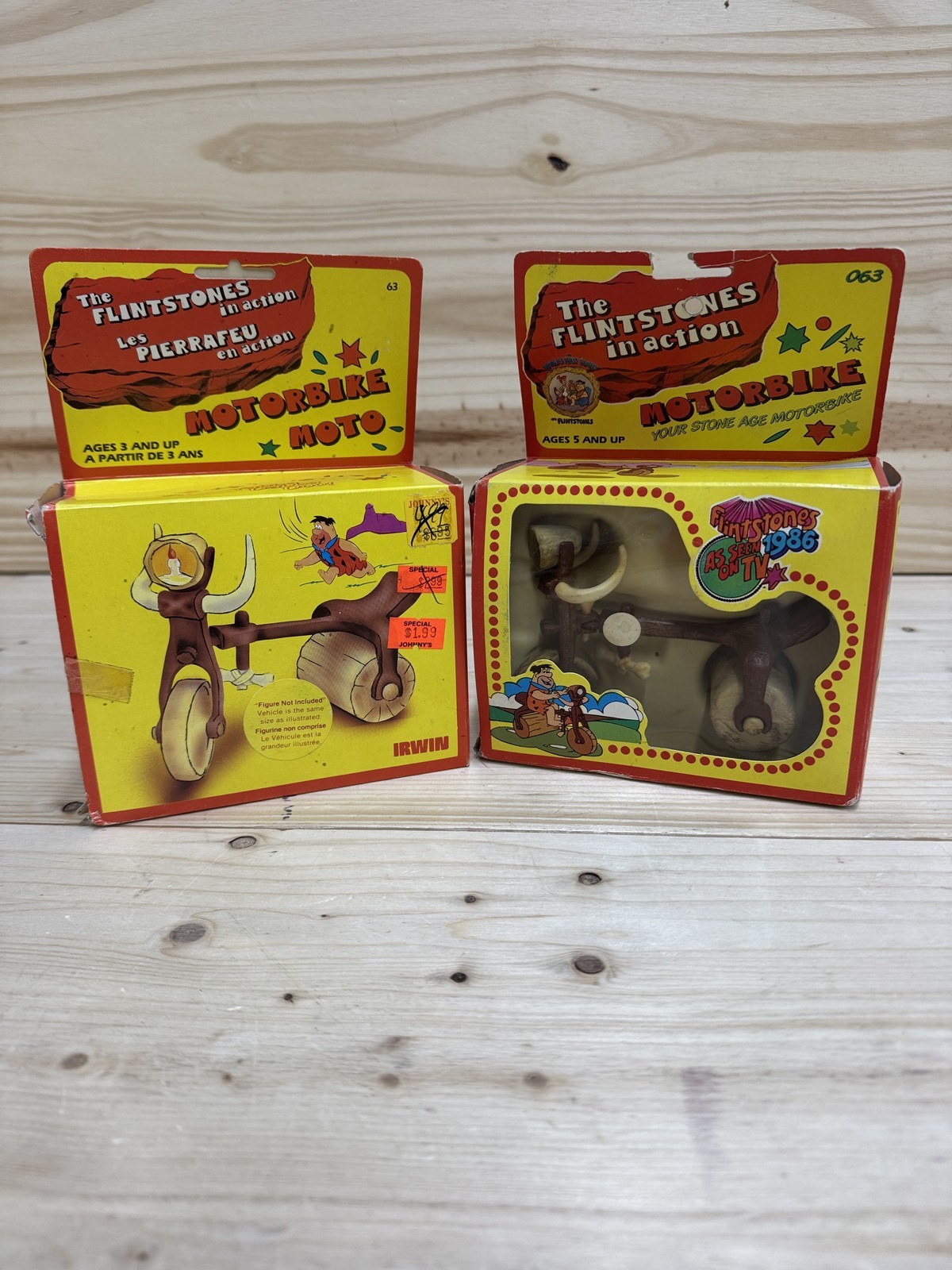 Vintage 1985 The Flintstones in Action Stone Age Motorbike Toy Irwin D-Toys Lot Vintage 1985 The Flintstones in Action Stone Age Motorbike Toy Irwin D-Toys Lot