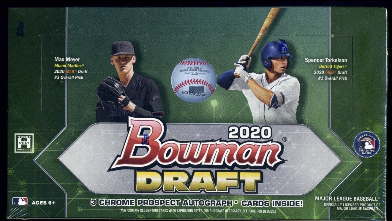 2020 BOWMAN DRAFT BASEBALL Sealed HTA JUMBO HOBBY Box WITT Pete Crow Armstrong