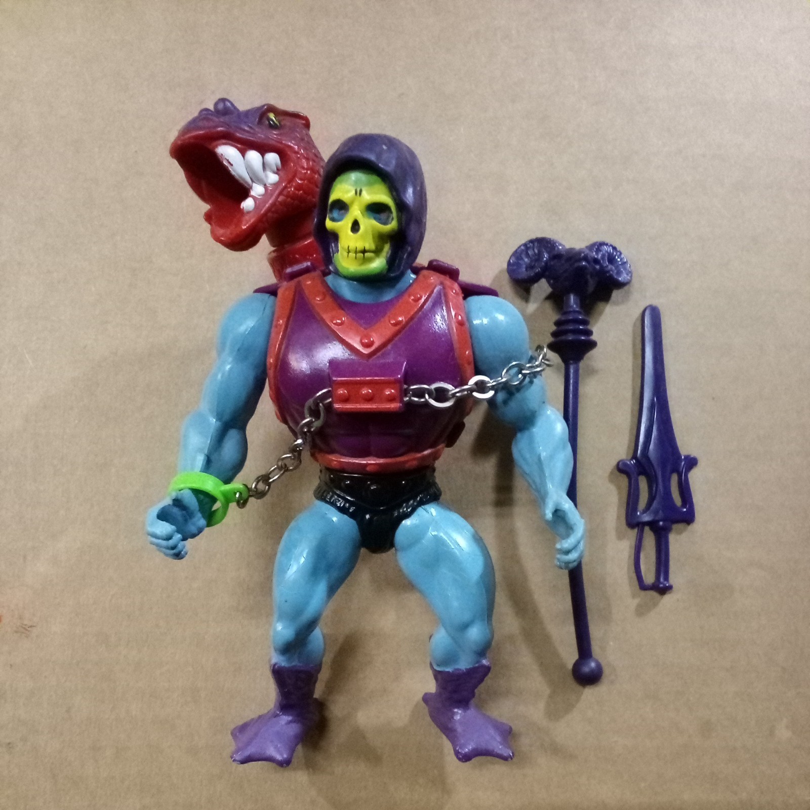 1985 Mattel Masters of the Universe Dragon Blaster Skeletor Near complete read