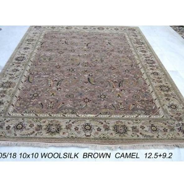 Fascinating 9x12 Handmade Silk Flower Antique Look Rug PIX-805-18 Fascinating 9x12 Handmade Silk Flower Antique Look Rug PIX-805-18