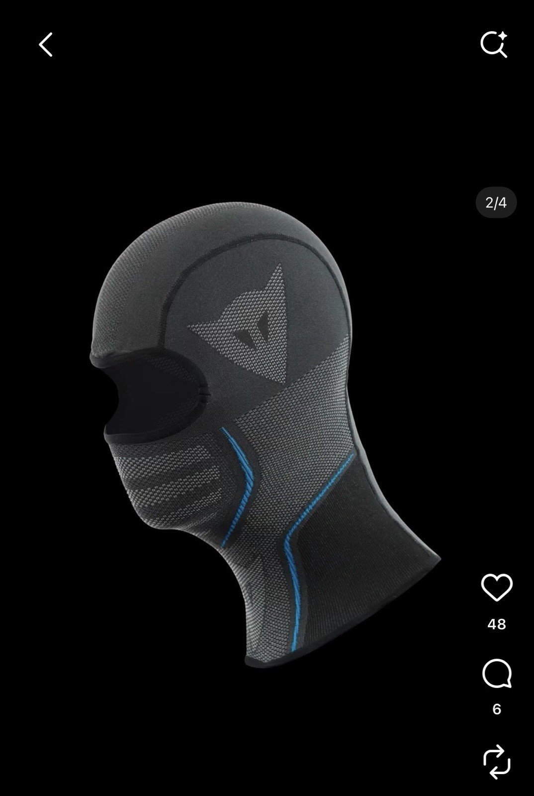 Dainese Dry Balaclava - Black/Blue Dainese Dry Balaclava - Black/Blue